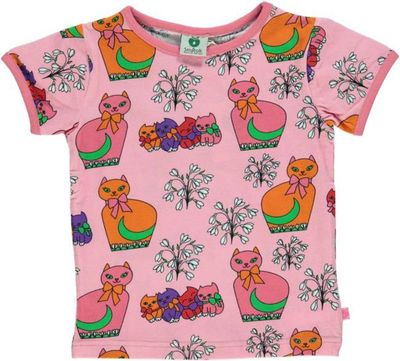 T-shirt with Cat and flowers