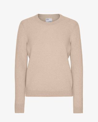 Women Classic Merino Wool Crew - Ivory White