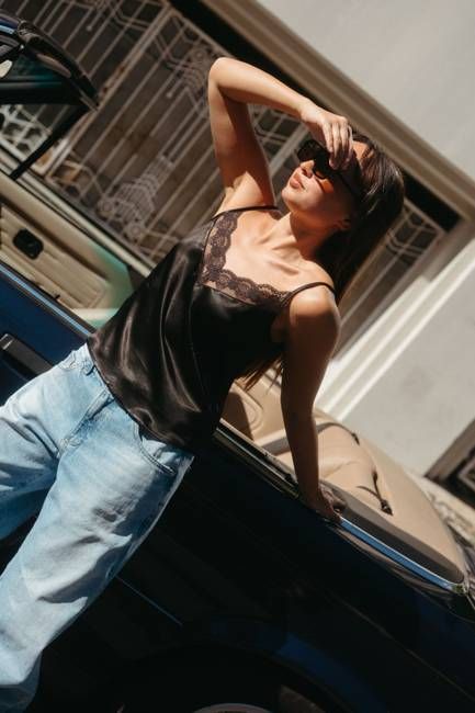Charlotte Top in Silky Black