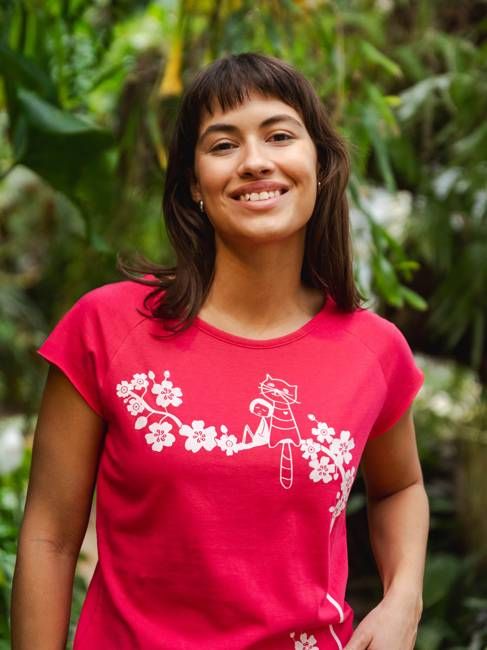 Catlove Cap Sleeve fuchsia