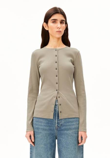 RIB LONG SLEEVE SHIRT | light sage