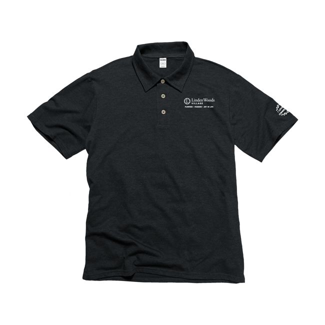 Linden Woods Unisex Charcoal Polo