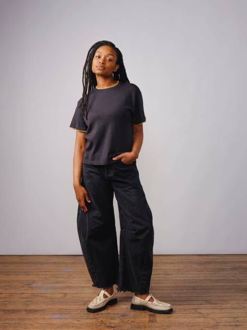 Classic Merino Oversized Tee - Phantom