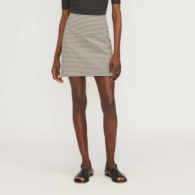 The Dream Mini Skirt | Parchment / Black