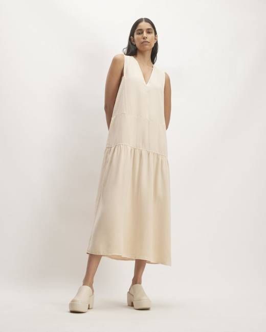 The TENCEL™ V-Neck Dress | Whisper Pink