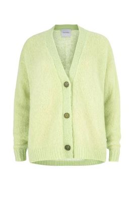 Melody Mohair-Strickjacke Limone