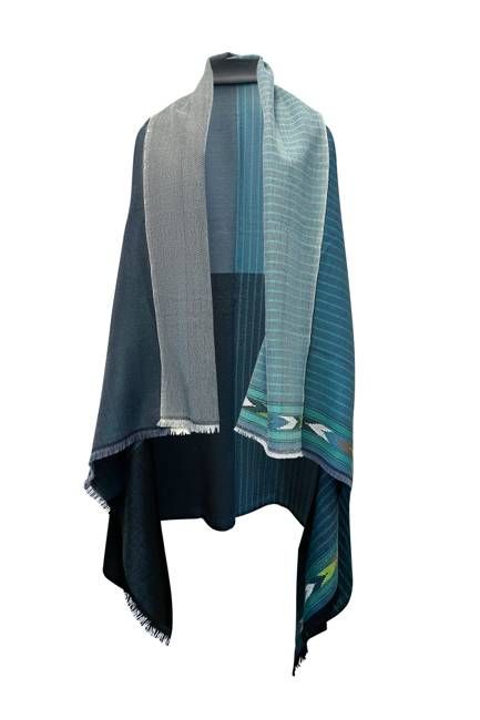 NEW! JULAHAS+ Light Wool Cape Fusion Teal