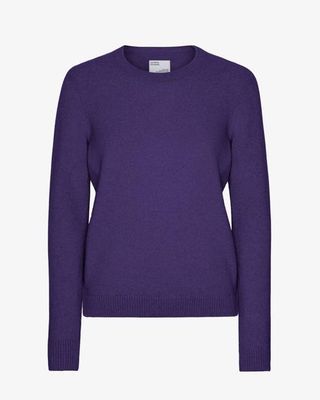 Women Classic Merino Wool Crew - Ultra Violet