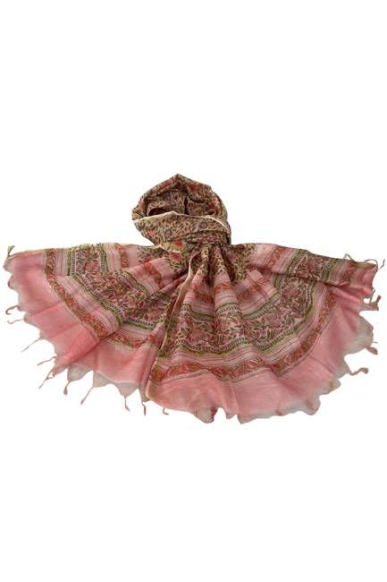 Chanderi Silk Cotton Blockprint Stole No. 18 Jodhpur Edit