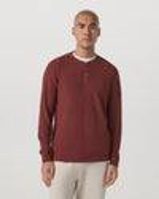 Waffle Henley | Men's Spiced Apple Henley Top | Vuori