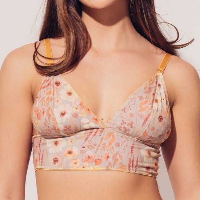 Organic Cotton Simplicité Bralette - Wild Flowers