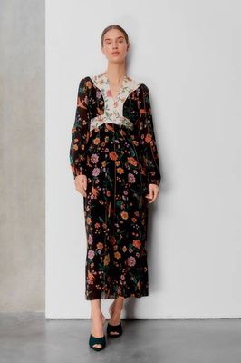 Rose Bamboo & Birds Dress