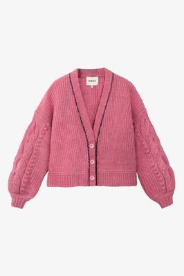 Frida Chunky Knit Cardigan, Pink