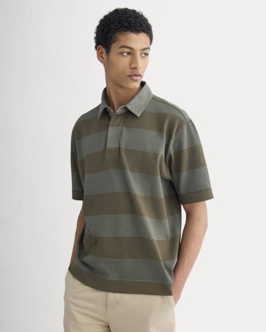 Vintage Rugby Polo | Overdye Olive Night