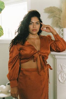 Sample Sale Lauren Top in Rust