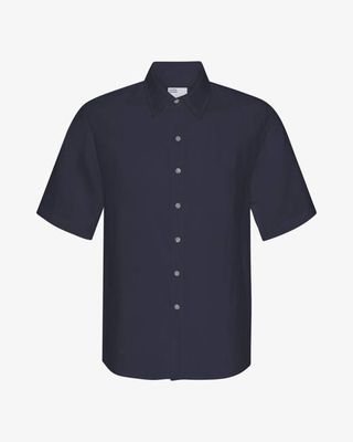 Linen SS Shirt - Navy Blue