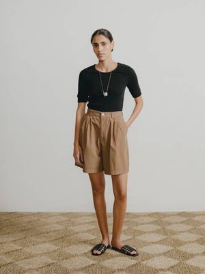 Pfeiffer Short, Organic Poplin, Clay