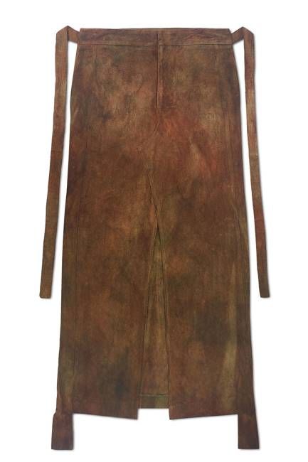 Burnout Tied Skirt with Split