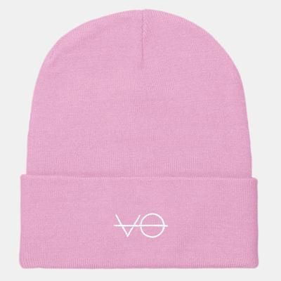 VO Embroidered Cuffed Beanie, Vegan Gift