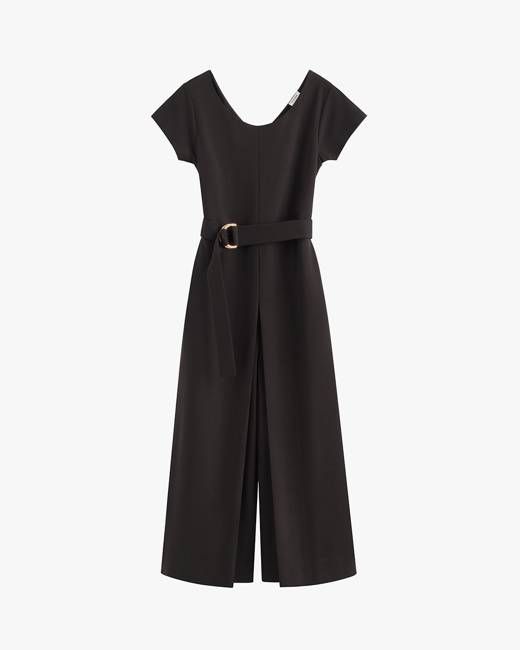 Ponte Pleated Jumpsuit