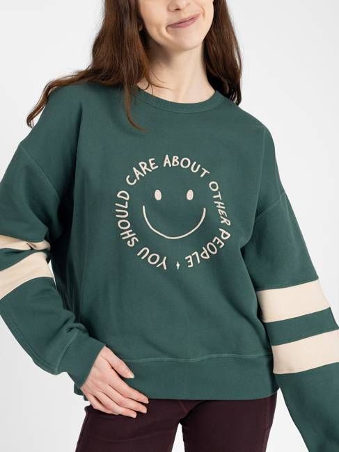 YOU SHOULD CARE Embroidered Organic Pullover