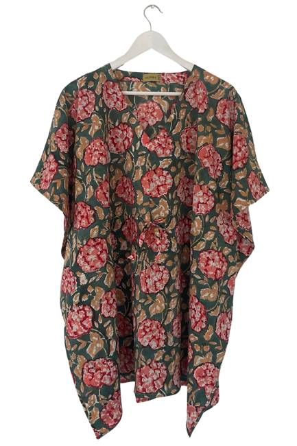 NEW! Block print Kaftan Short No.84