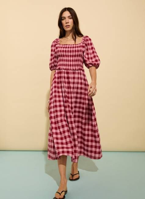 Davina Gingham Midi Dress