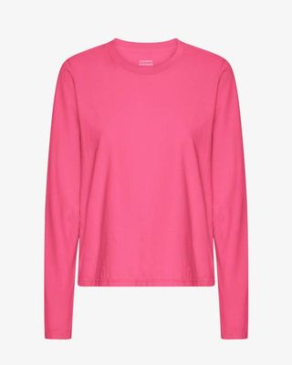 Women Organic LS T-Shirt - Bubblegum Pink