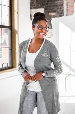 Snowflakes Ladies Cardigan