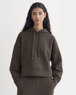 Cropped Luxe Fleece Hoodie | Dark Chocolate