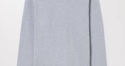 Grey Melange Long Sleeve T-Shirt | Organic Cotton Crewneck | Asket
