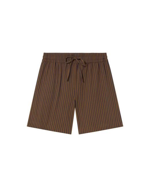 Brown striped Henry bermuda shorts