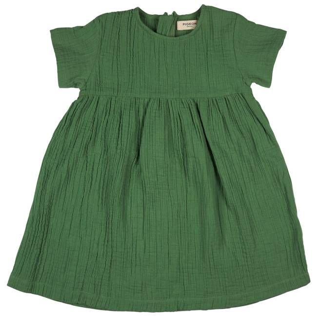 Pretty Muslin Dress (Plain) - Green