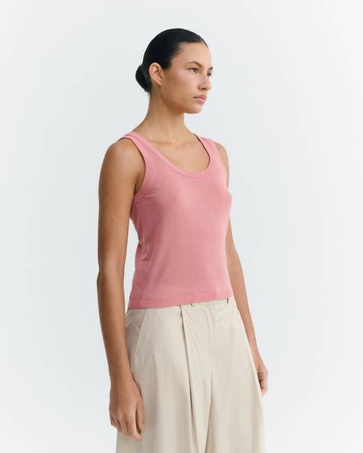 Semitransparent pink knitted top Nocta