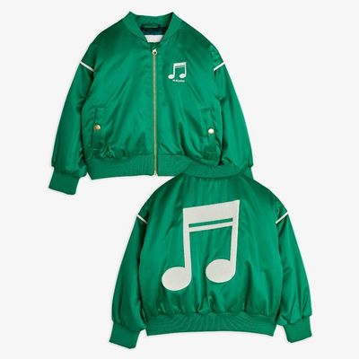 Note Baseballjacke aus Satin