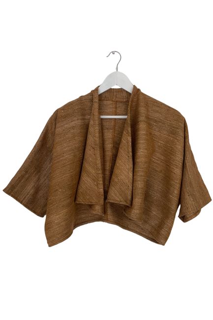 NEW! Wool Silk Waterfall Bolero Hay