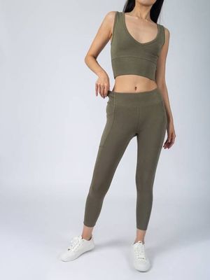 PlantTec™ Organic Crop/Petite Leggings | Cypress