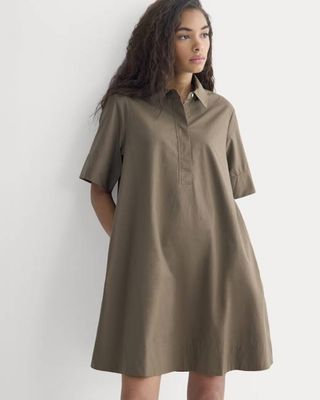 Popover Mini Shirtrdress in Ultrasoft Cotton | Beech
