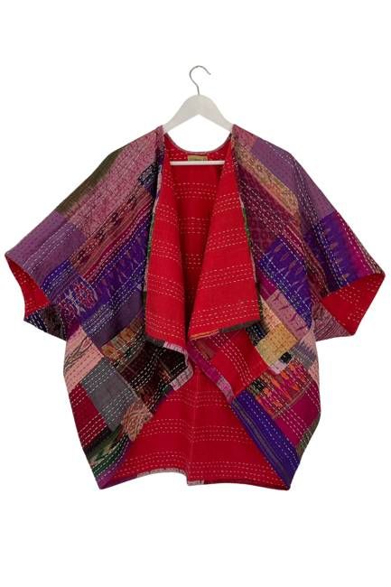 NEW! PETITE Vintage Patchwork Stories Kimono No.57