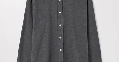 Charcoal Melange Flannel Shirt | Organic Cotton Twill | Asket