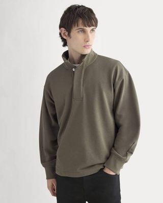 Off-Duty Terry Pullover | Olive Night