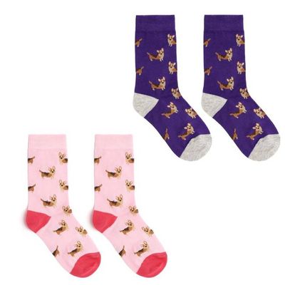 Tolles Corgi-Socken-Set für britische Mädchen