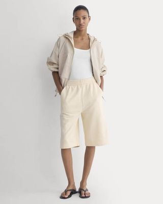 Lightweight Terry Long Shorts | Parchment