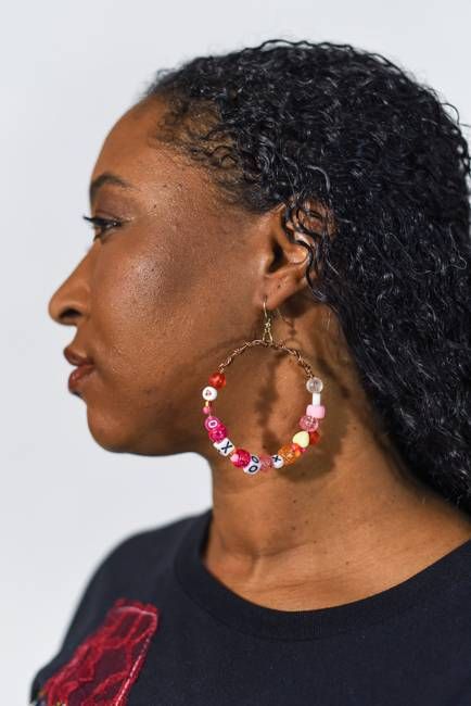 "XOXO" - Vintage Bead Hoop Earrings - by Constance Wilde