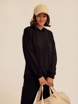 Sylvie Modal Terry Oversized Pullover Hoodie