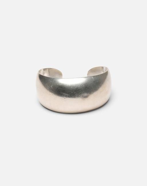 80s Domed Sterling Cuff  -#1360