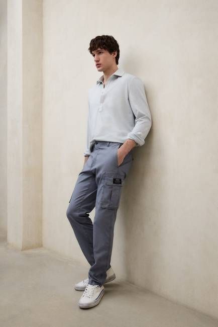 DARK BLUE ETHICARGO TROUSERS