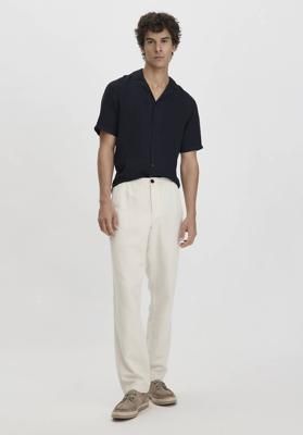 ENEA Regular trousers made of organic cotton with linen