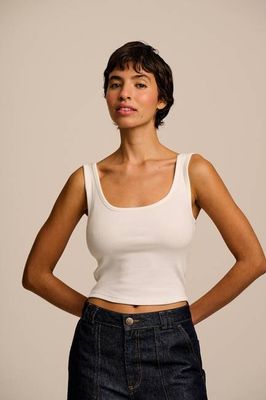 Eden - Cotton Vest in Ecru