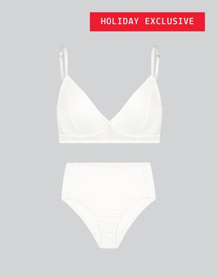 Triangle Bra & High-Waist Underwear Set